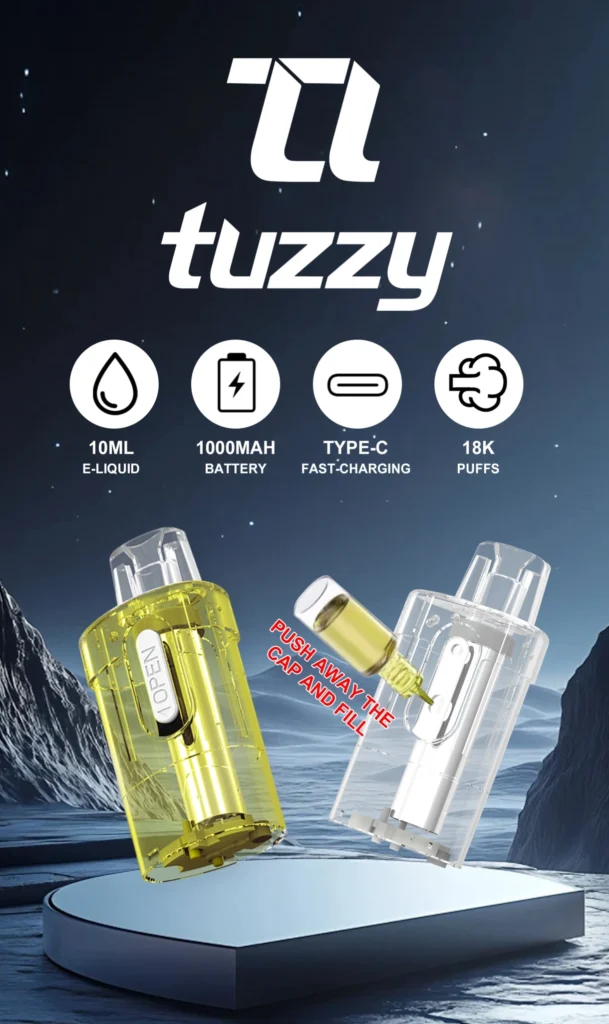 tuzzy vape open pod disposable vape tank