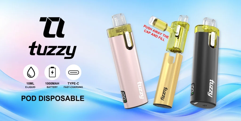 tuzzy vape open pod disposable vape